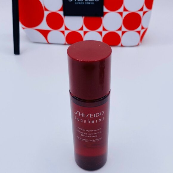 SHISEIDO Skincare Set-Red Dot Pouch,Firm Cream,Ultimune Serum & Eye Mask-7pc-NEW - Picture 6 of 14
